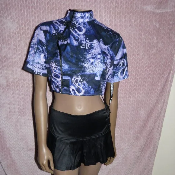 PrettyLittleThing Tops Prettylittlething Purple Dragon Crop